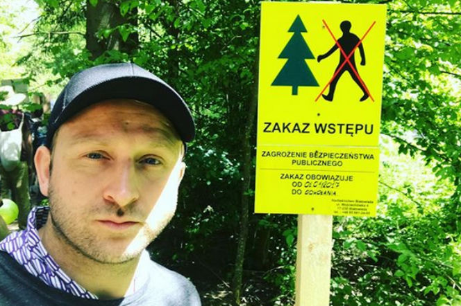 Borys Szyc w Puszczy Białowieskiej