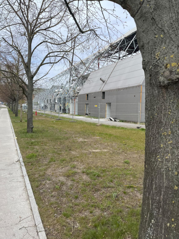 Rozbiórka hali Opery na Zamku