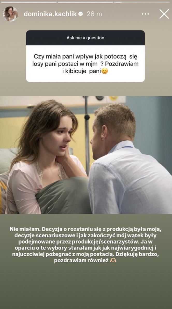 M jak miłość. Instagram Dominiki Kachlik
