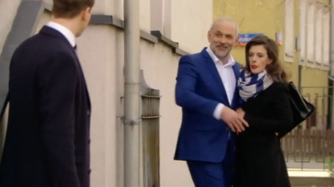 O mnie się nie martw 2 sezon odc. 13. Magda Gadomska (Anna Terpiłowska), Marek Kaszuba (Krzysztof Stelmaszyk)
