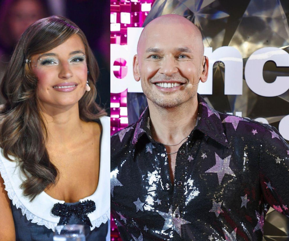Uśmiechnięci Julia Wieniawa i Tomasz Wygoda. O rywalizacji jurorów w Tańcu z Gwiazdami przeczytasz na SE.