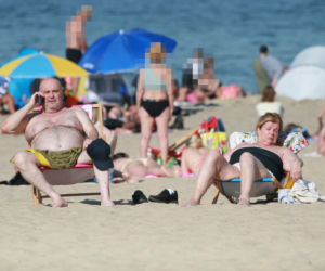 Marian Lichtman na plaży