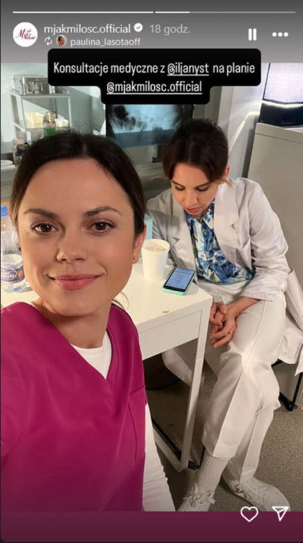 M jak miłość na planie. Kasia (Paulina Lasota), Aneta (Ilona Janyst)