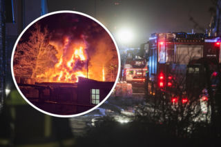 Gigantyczny słup ognia i dymu nad miastem i rafinerią w Czechowicach