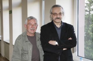 Dwaj scenarzyści Rancza - od lewej Jerzy Niemczuk i Robert Brutter
