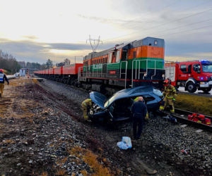 Polkowice. Wypadek na przejeździe kolejowym