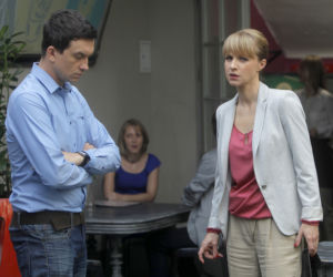 Pierwsza miłość. Sandra (Monika Dryl), Hubert (Michał Czernecki)