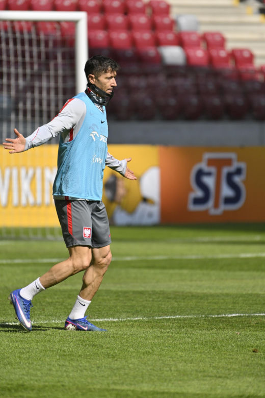 Trening reprezentacji Polski przed meczem ze Szwecją