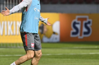 Trening reprezentacji Polski przed meczem ze Szwecją