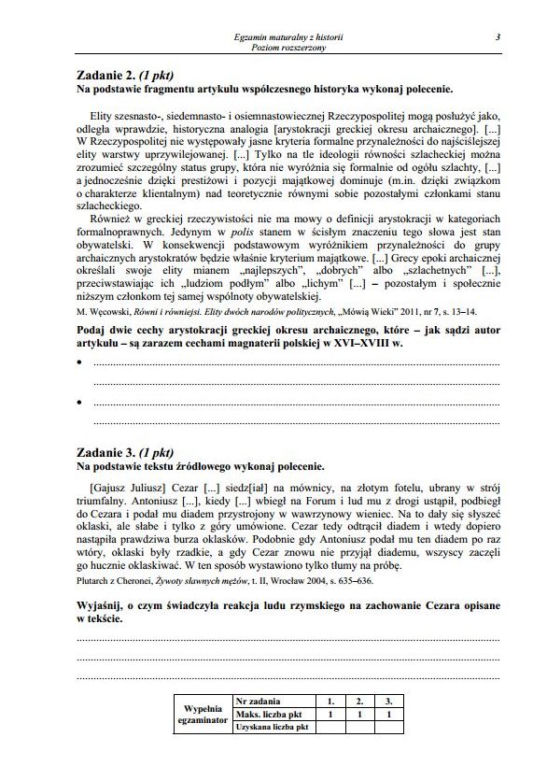 Matura 2014 Historia poziom rozszerzony