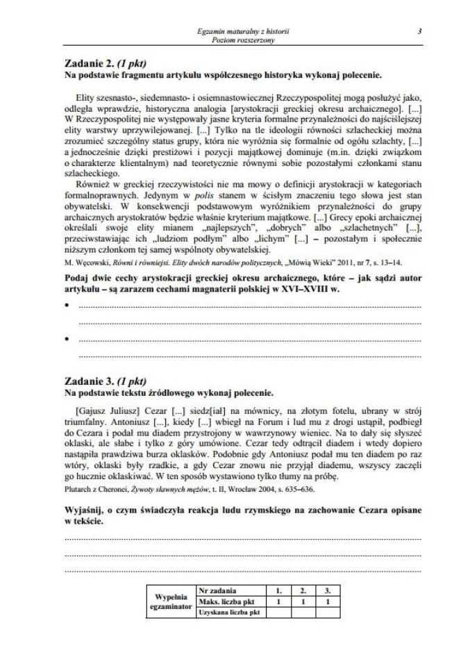 Matura 2014 Historia poziom rozszerzony