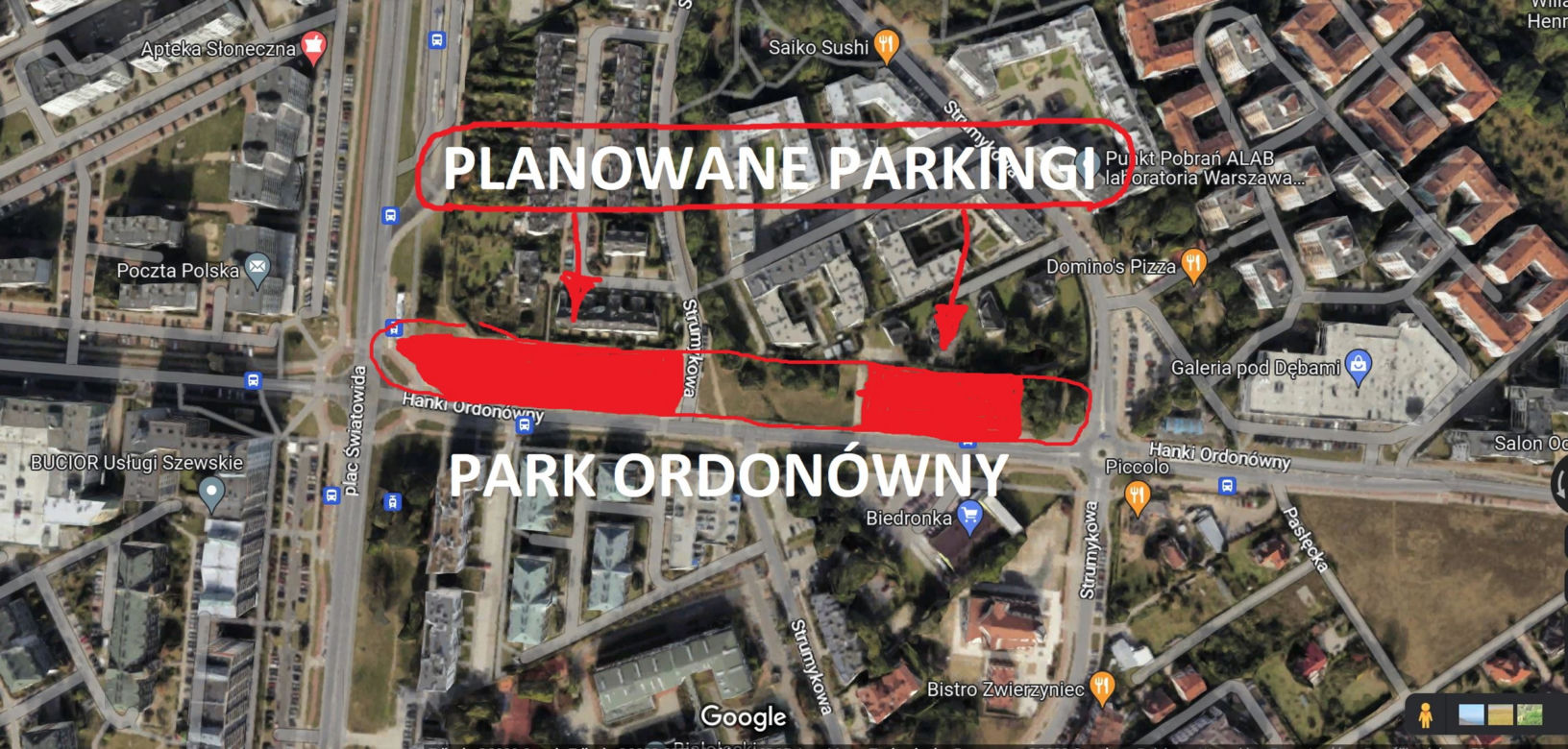 Urzędnicy chcą z zielonego skweru zrobić parking. Mieszkańcy wolą park
