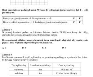 Próbny egzamin gimnazjalny - Matematyka