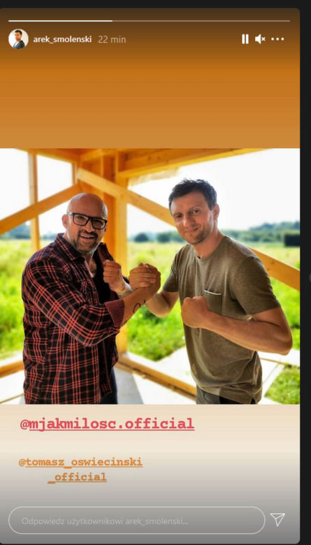 M jak miłość po wakacjach 2021. Bartek (Arkadiusz Smoleński), Andrzejek (Tomasz Oświeciński)