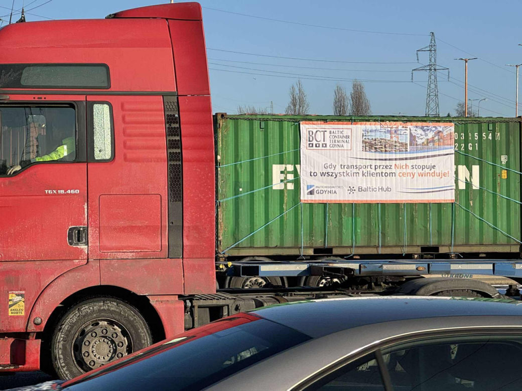 Protest przewoźników w Trójmieście