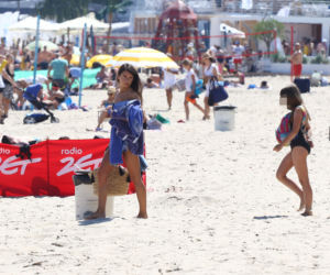 Marta Kaczyńska na plaży