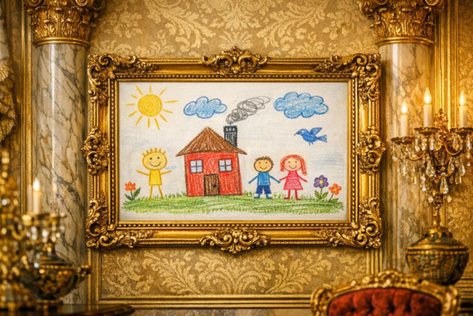 Zostać mecenasem sztuki i kupić obraz, który wygląda jakby namalowało go dziecko