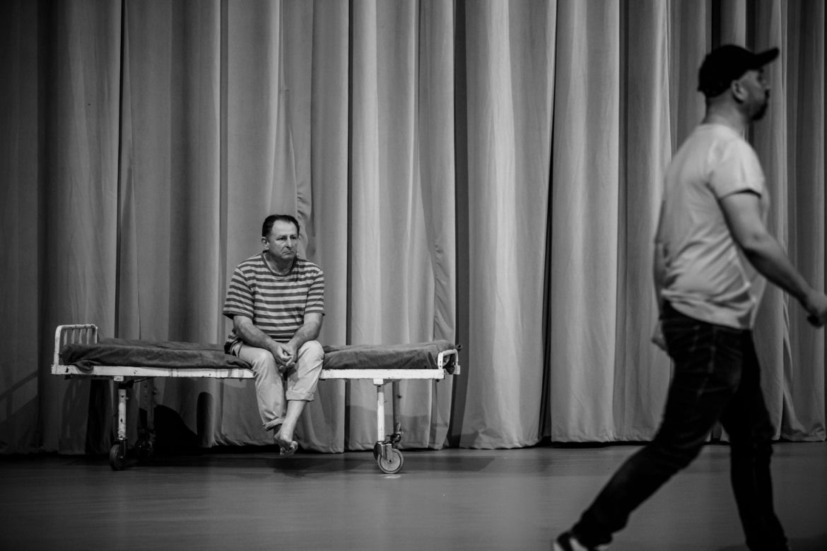 "Węgla nie ma". Próba do przedstawienia w Teatrze Śląskim