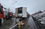 Dramatyczne sceny na autostradzie A4. Jedna z ciężarówek zamieniła się w kulę ognia