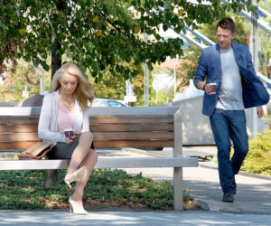 Pierwsza miłość. Michał (Wojciech Błach), Leokadia (Halina Skoczyńska)