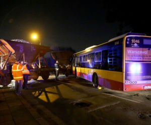 Wypadek autobusu w Warszawie