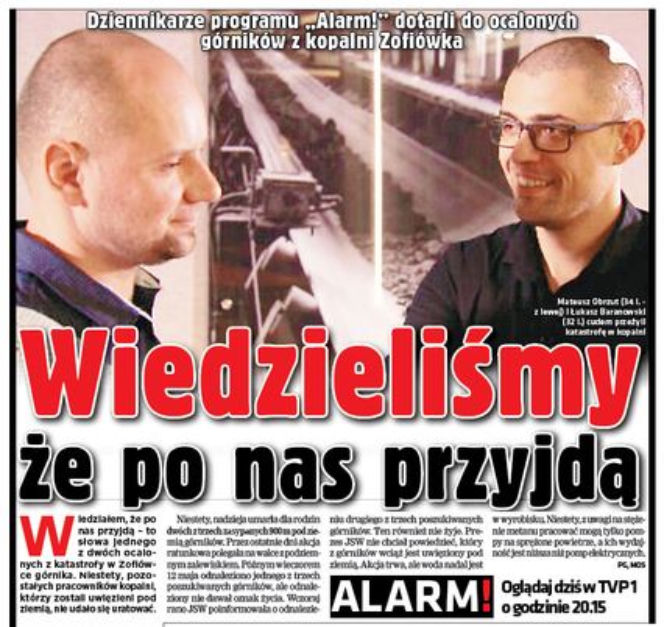 kopalnia Zofiówka ocaleni