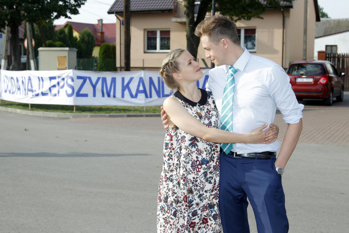 Ranczo 9 sezon. Klaudia (Marta Chodorowska), Fabian Duda (Piotr Ligienza) - wrzesień 2014 r.