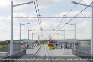 Projektowany tramwaj na Zieloną Białołękę w Warszawie