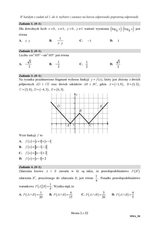 Matura 2019 matematyka p.rozszerzony
