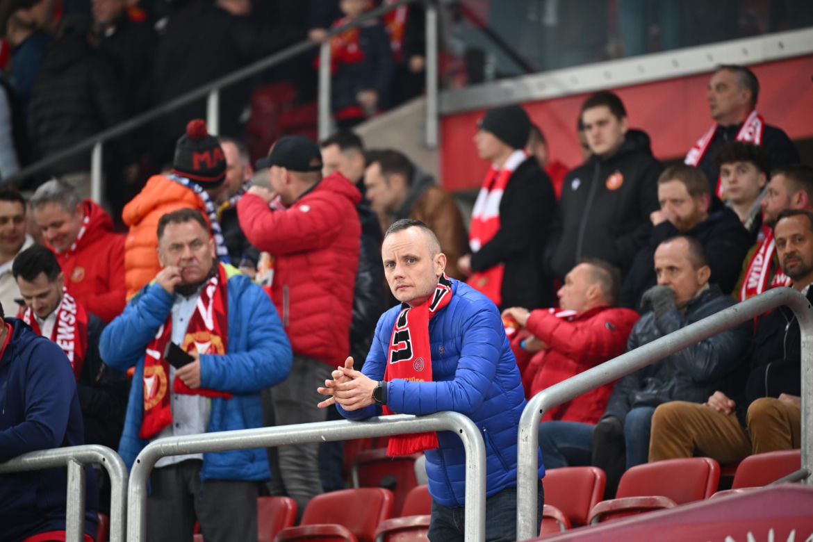 Widzew Łódź - Lech Poznań: Zdjęcia kibiców i zawodników z meczu 24. kolejki PKO BP Ekstraklasy
