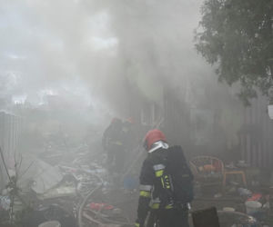 Pożar w Bytomiu. Dom jednorodzinny doszczętnie spłonął 