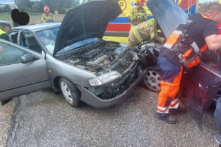 Groźny wypadek w gminie Pińczów. Dwie osoby trafiły do szpitali