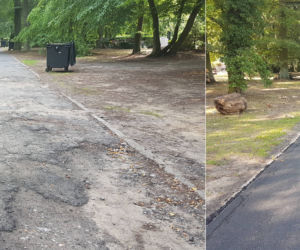 Remont alejek na Cmentarzu Centralnym