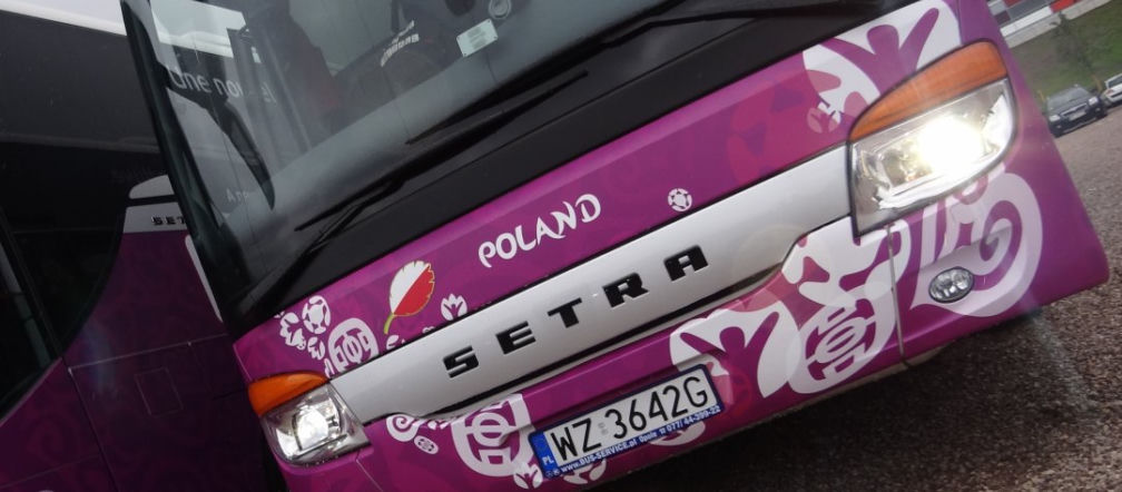 Autokar polskiej reprezentacji na Euro 2012