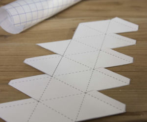 Miedziany świecznik w kształcie diamentu DIY