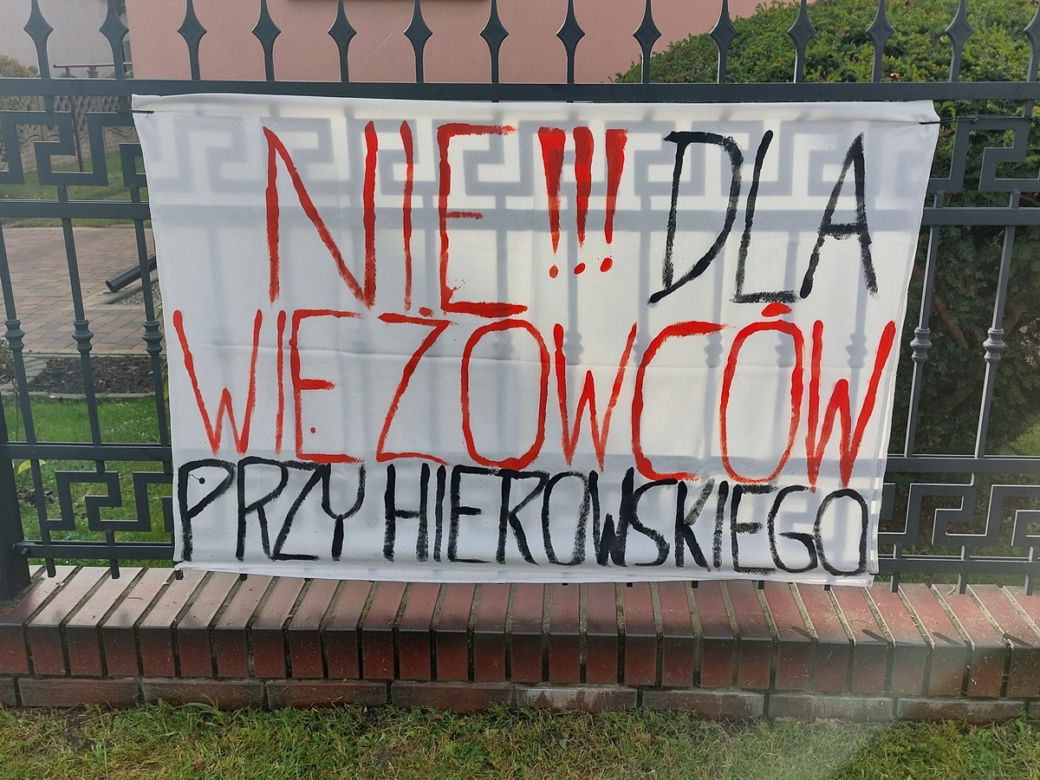 Protest mieszkańców Katowic przeciwko budowie wieżowca