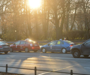 Protest taksówkarzy pod KPRM