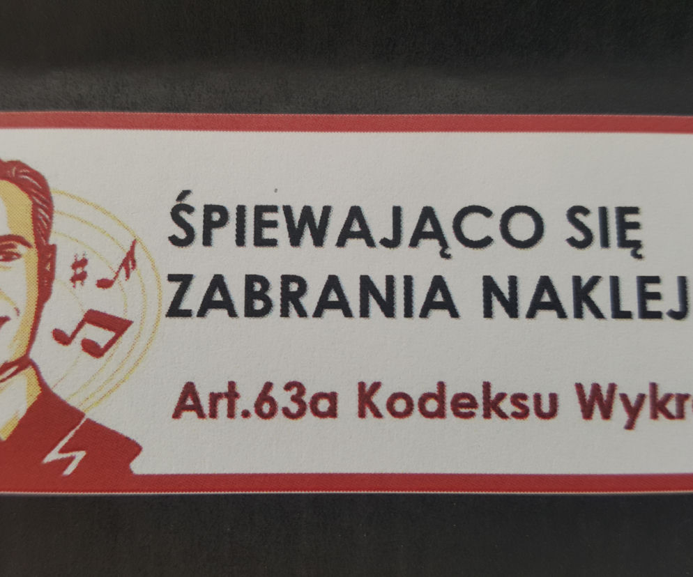 Wlepki z zakazem naklejania ogłoszeń w Sosnowcu 