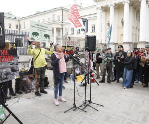 Warszawa. Protest w obronie dzików