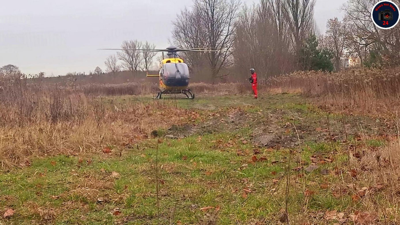 Tragedia pod Piasecznem. Rowerzysta leżał w przydrożnym rowie. Na pomoc było już za późno