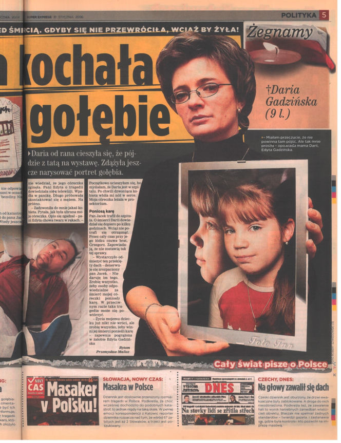 Zawalenie hali w Katowicach - archiwalne wydania "Super Expressu"