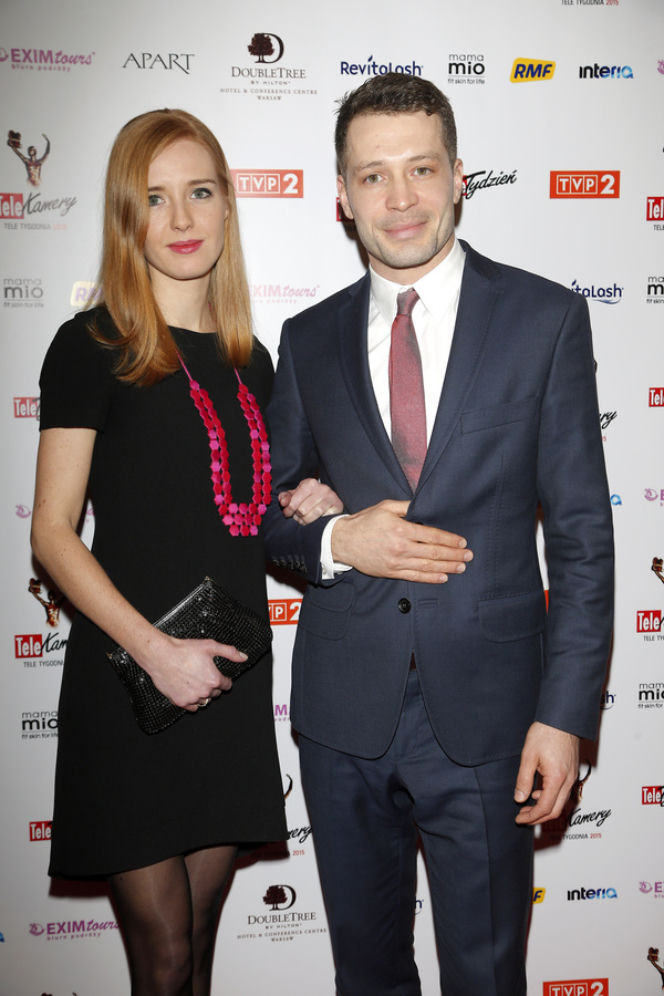 Telekamery 2015. Andrzej Młynarczyk i jego dziewczyna Eliza Ziemińska