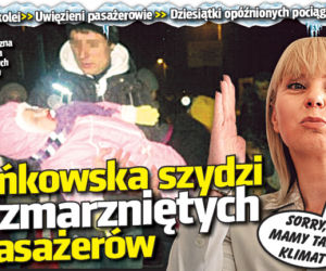 Bieńkowska szydzi ze zmarzniętych pasażerów
