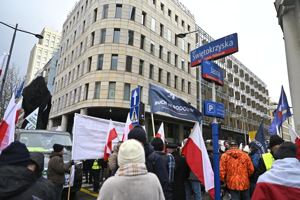 Rolniczy protest w Warszawie