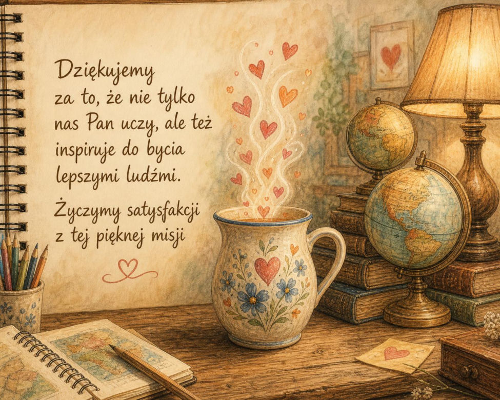 Kartka z życzeniami na Dzień Nauczyciela