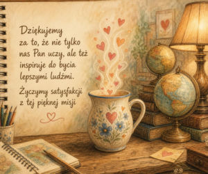 Kartka z życzeniami na Dzień Nauczyciela