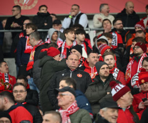 Widzew Łódź - Lech Poznań: Zdjęcia kibiców i zawodników z meczu 24. kolejki PKO BP Ekstraklasy