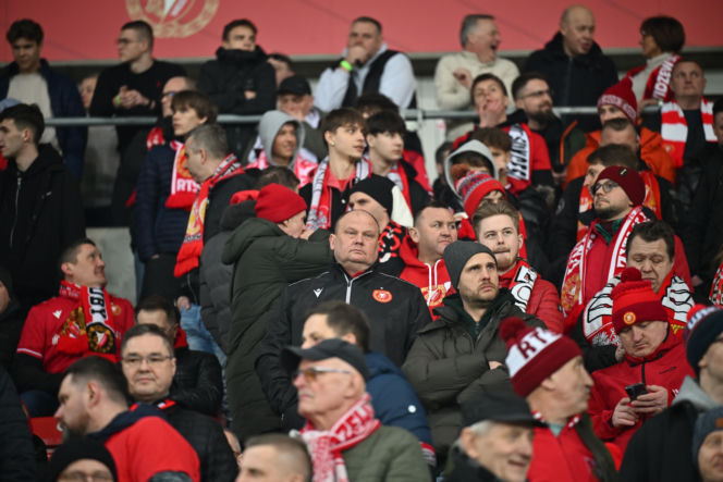 Widzew Łódź - Lech Poznań: Zdjęcia kibiców i zawodników z meczu 24. kolejki PKO BP Ekstraklasy