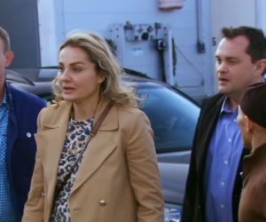 Na Wspólnej, odcinek 3318. Zuza (Małgorzata Socha), Kamil Hoffer (Kazimierz Mazur), Sławek (Mariusz Słupiński)