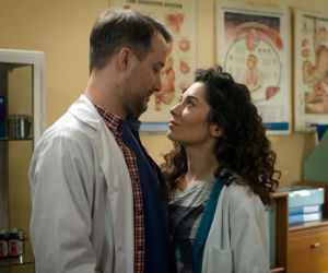 Pierwsza miłość. Bartek (Rafał Kwietniewski), Paulina (Julia Pogrebińska)